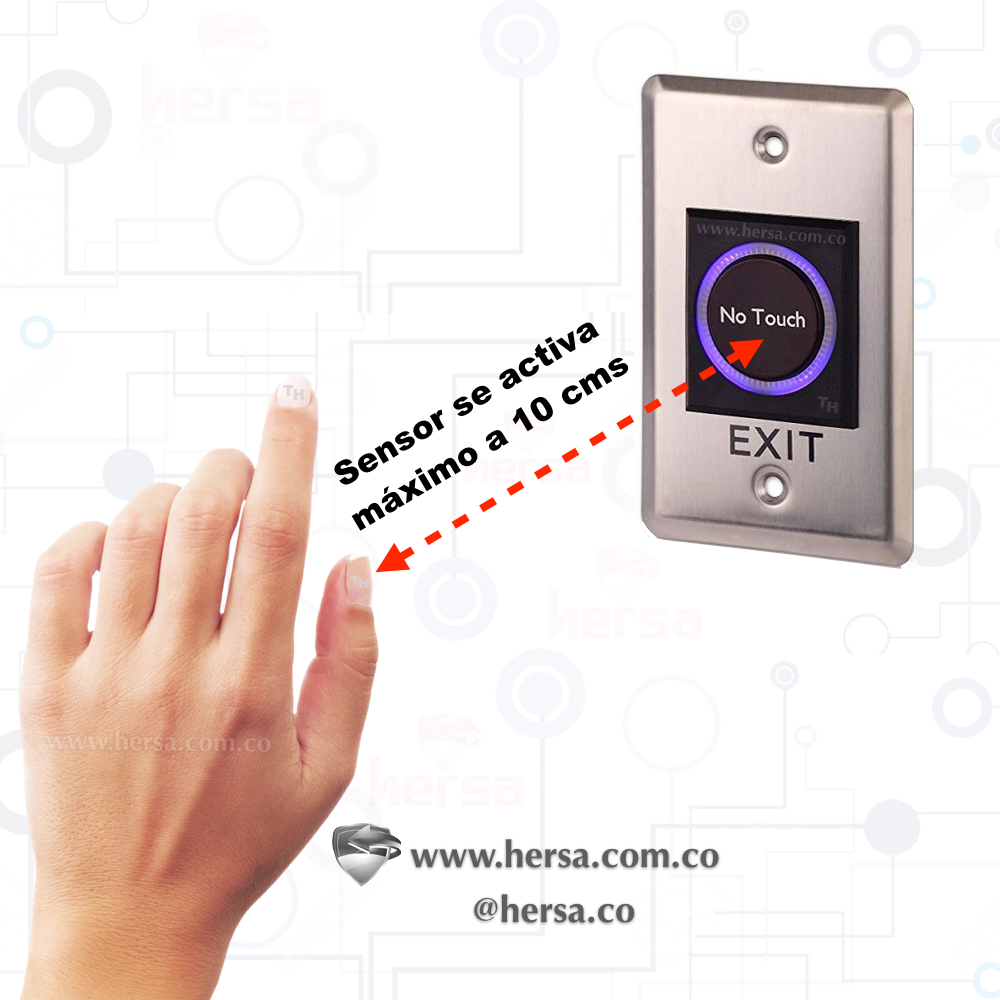 Botón de salida no touch con sensor de proximidad K1 TH - Imagen 2