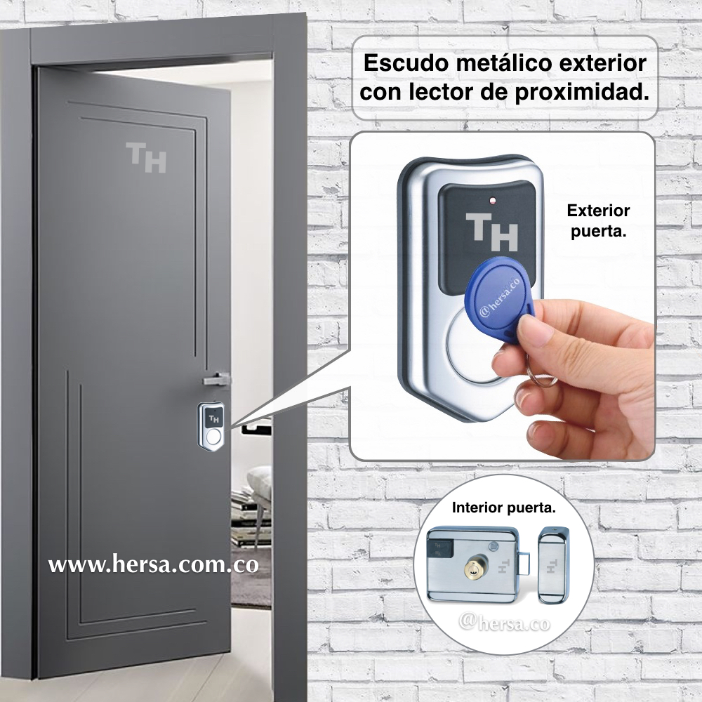 Cerradura inteligente de apertura electrónica con lector RFID incorporado TH - Imagen 4