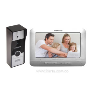 Kit videoportero manos libres de 1 botón Hikvision